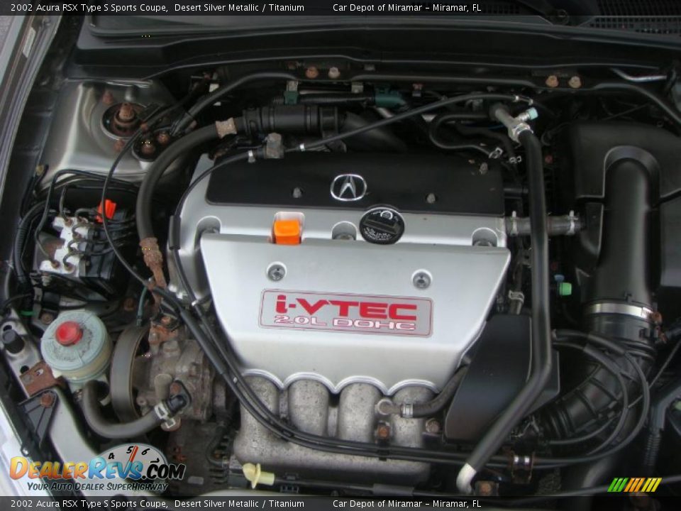 2002 Acura RSX Type S Sports Coupe Desert Silver Metallic / Titanium Photo #17