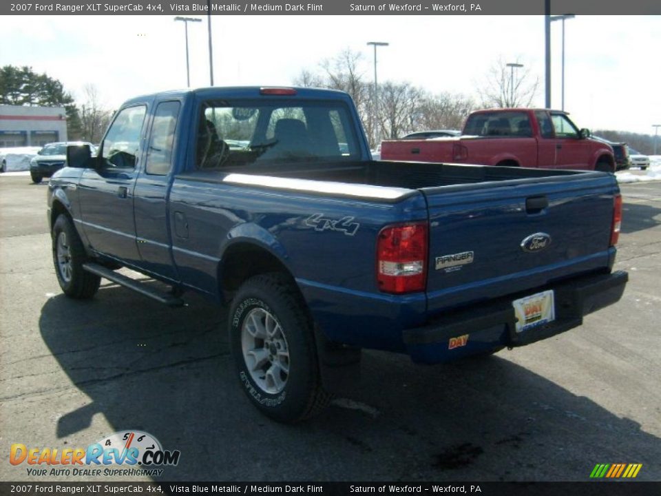 2007 Ford Ranger XLT SuperCab 4x4 Vista Blue Metallic / Medium Dark Flint Photo #2