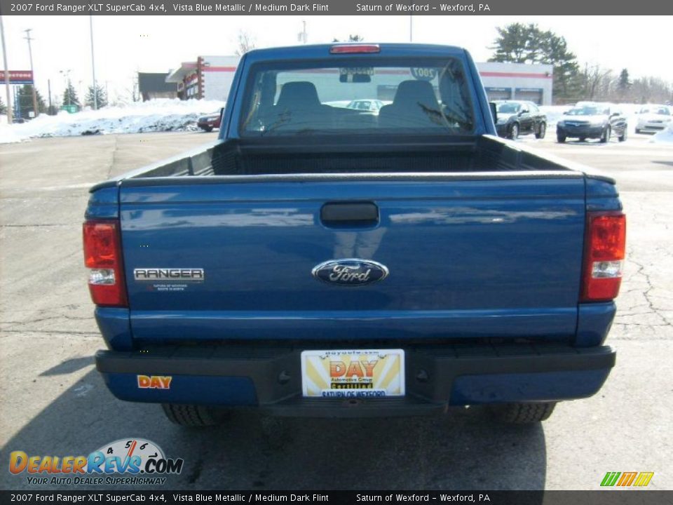 2007 Ford Ranger XLT SuperCab 4x4 Vista Blue Metallic / Medium Dark Flint Photo #3