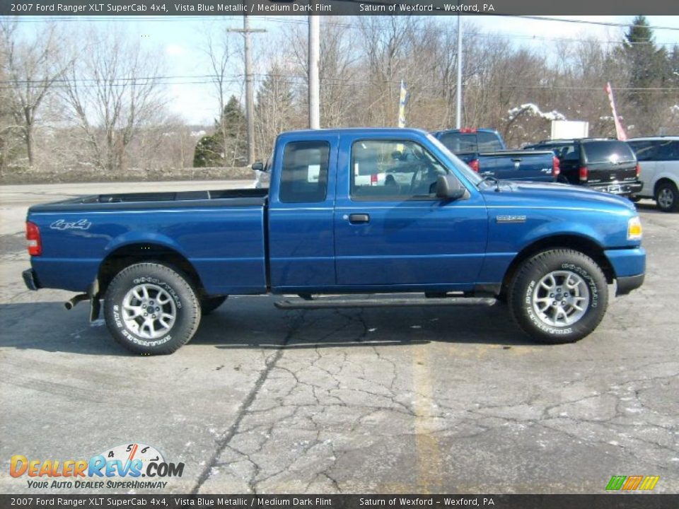 2007 Ford Ranger XLT SuperCab 4x4 Vista Blue Metallic / Medium Dark Flint Photo #5