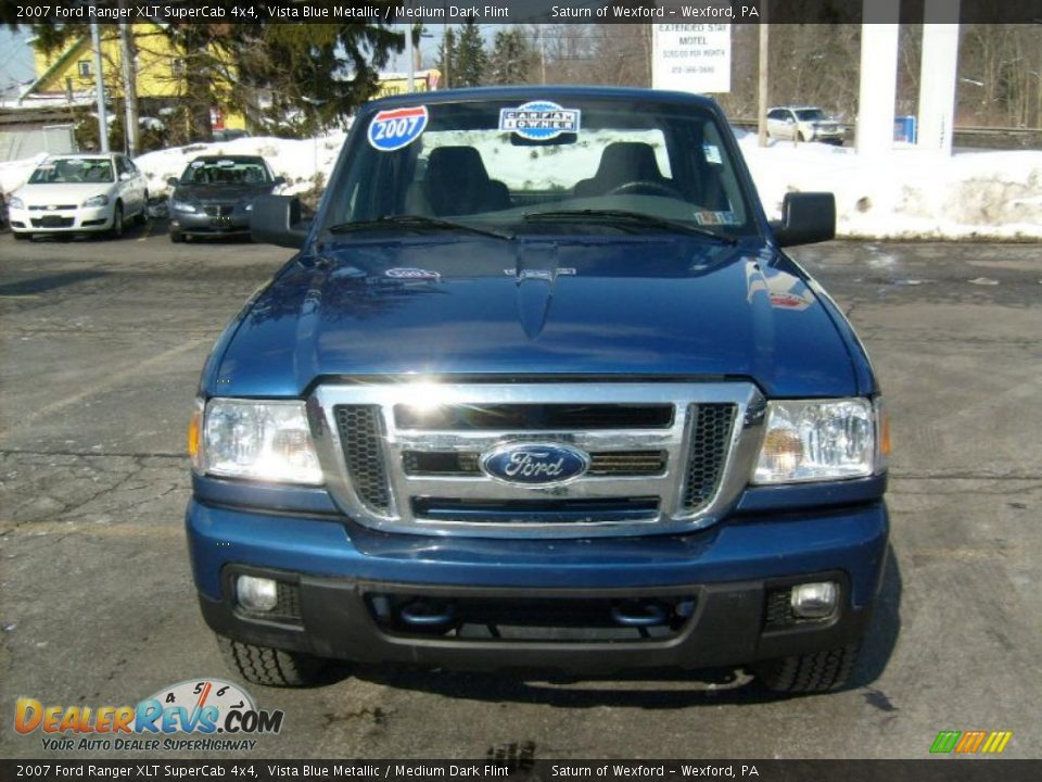 2007 Ford Ranger XLT SuperCab 4x4 Vista Blue Metallic / Medium Dark Flint Photo #7