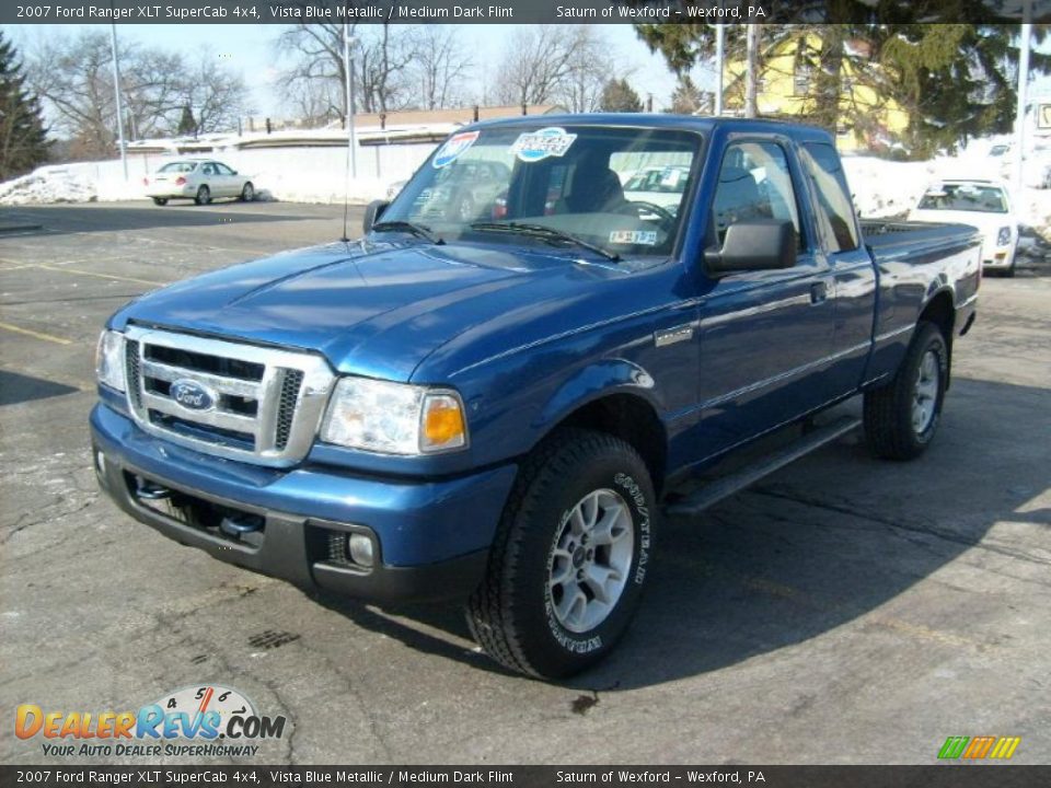 2007 Ford Ranger XLT SuperCab 4x4 Vista Blue Metallic / Medium Dark Flint Photo #8