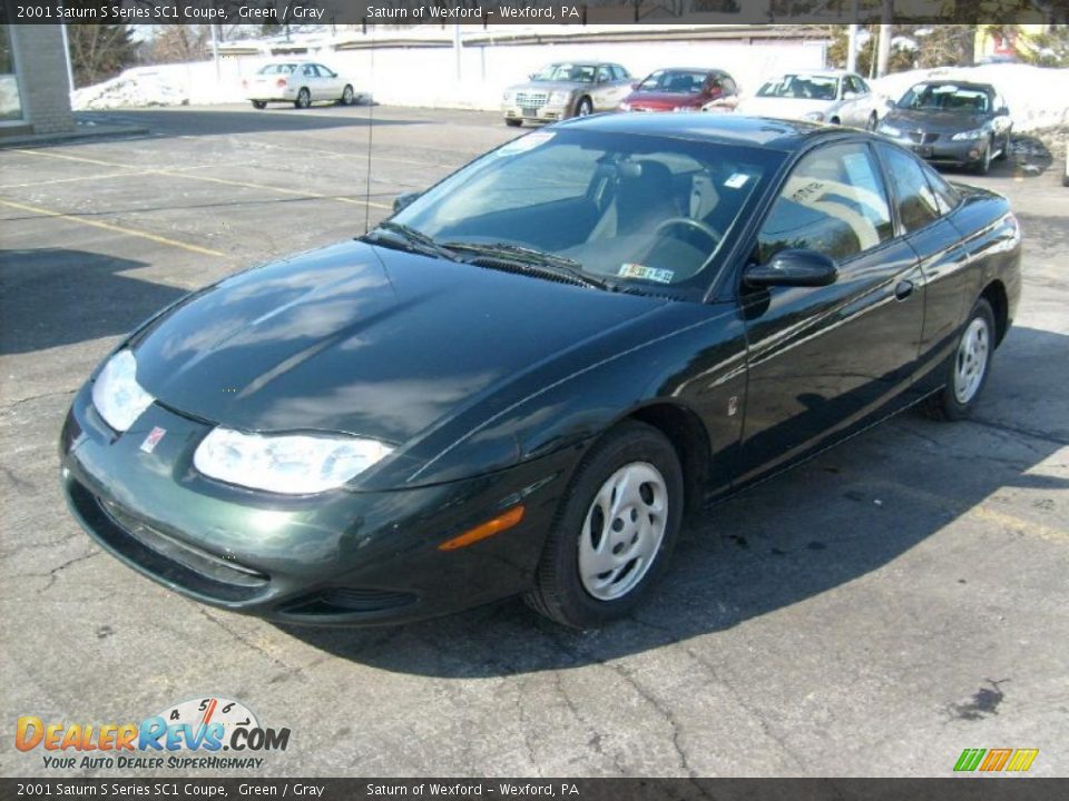 2001 Saturn S Series SC1 Coupe Green / Gray Photo #8