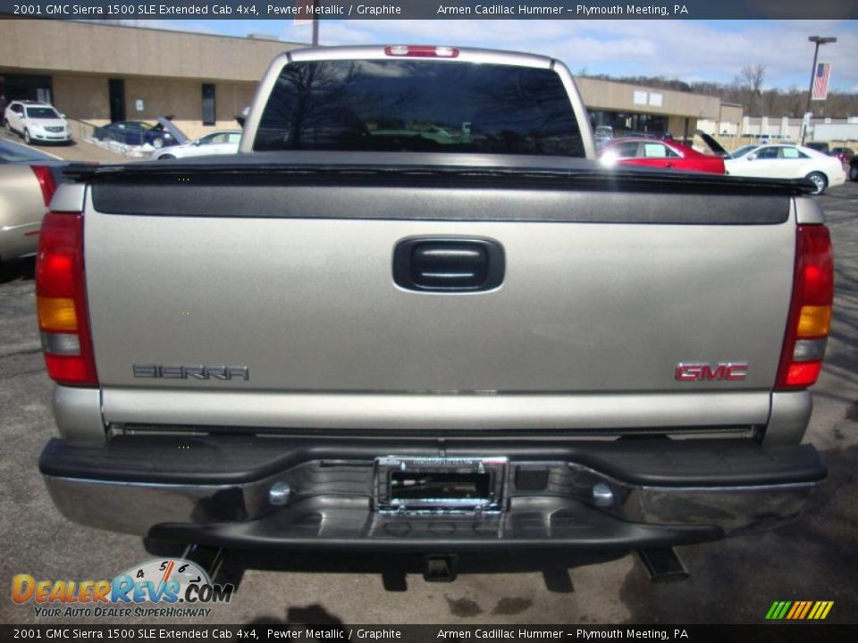 2001 GMC Sierra 1500 SLE Extended Cab 4x4 Pewter Metallic / Graphite Photo #8