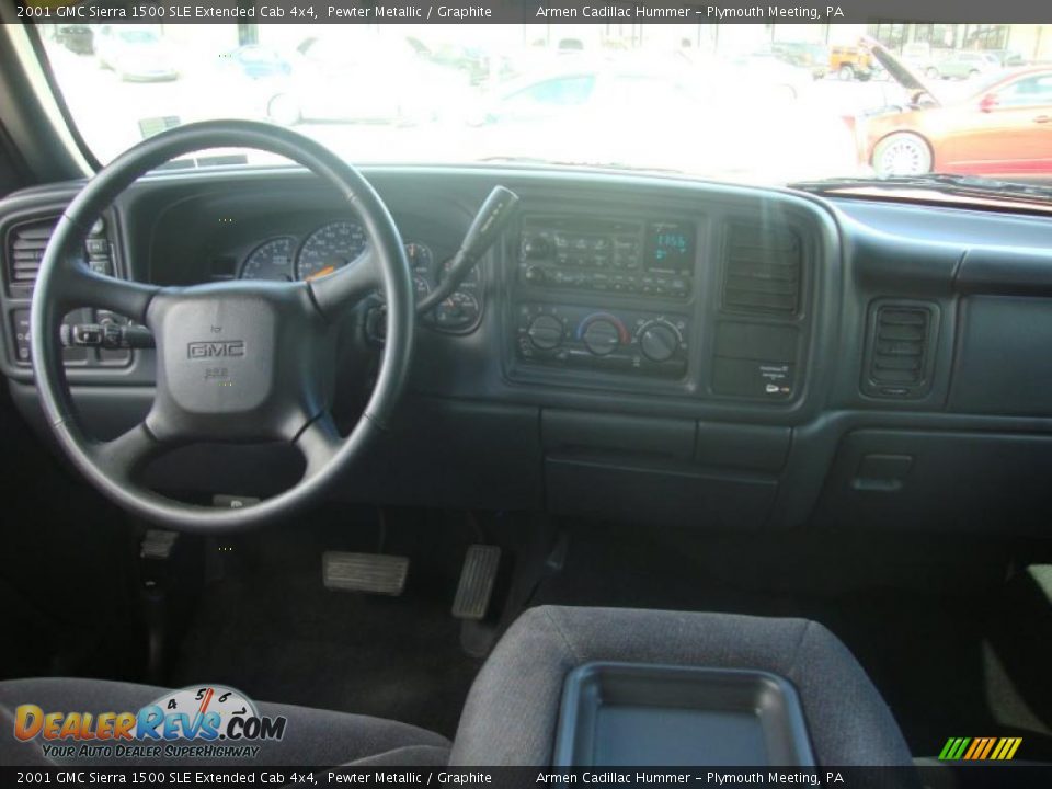 2001 GMC Sierra 1500 SLE Extended Cab 4x4 Pewter Metallic / Graphite Photo #24