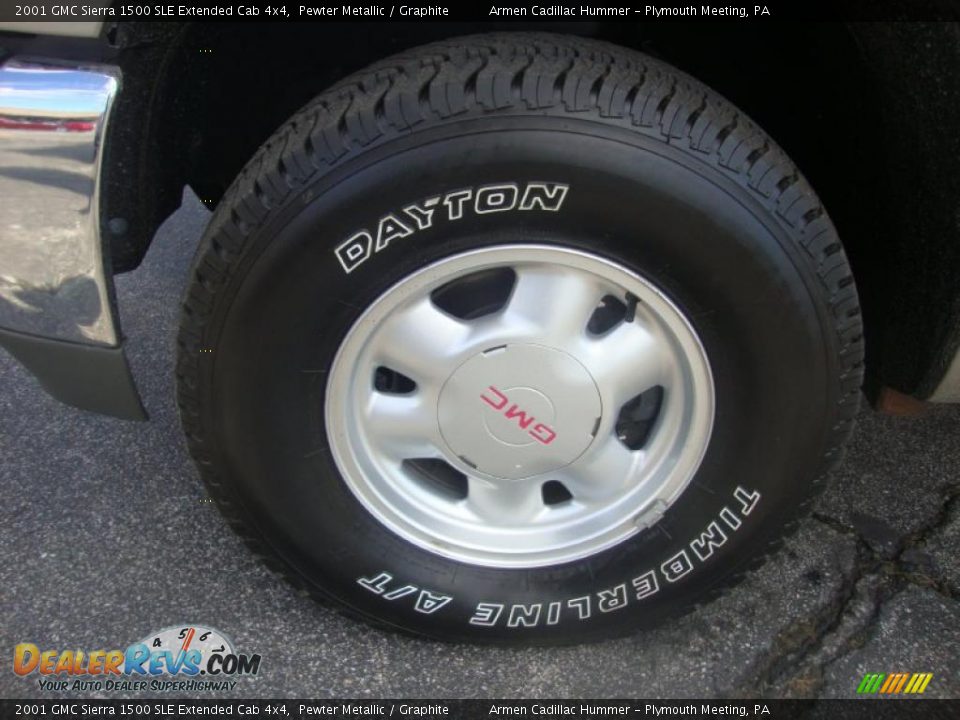 2001 GMC Sierra 1500 SLE Extended Cab 4x4 Pewter Metallic / Graphite Photo #27