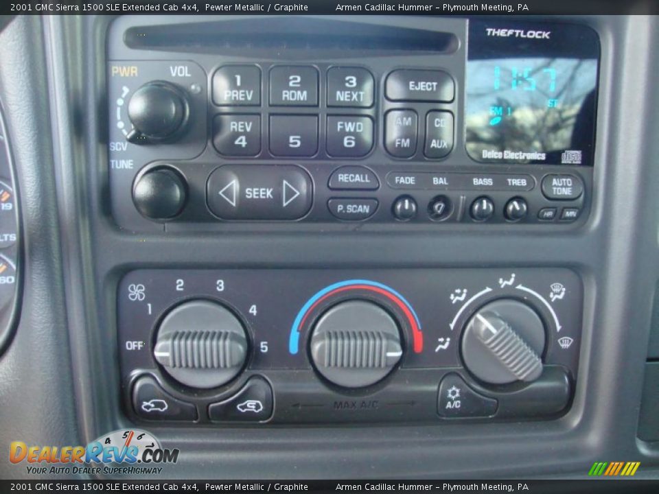 2001 GMC Sierra 1500 SLE Extended Cab 4x4 Pewter Metallic / Graphite Photo #32