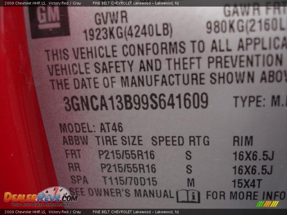 2009 Chevrolet HHR LS Victory Red / Gray Photo #21