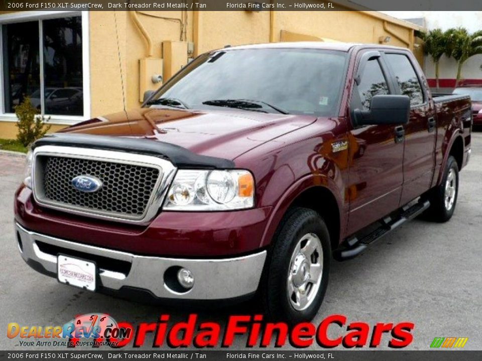2006 Ford F150 XLT SuperCrew Dark Toreador Red Metallic / Tan Photo #1