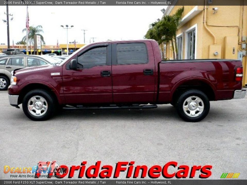 2006 Ford F150 XLT SuperCrew Dark Toreador Red Metallic / Tan Photo #3