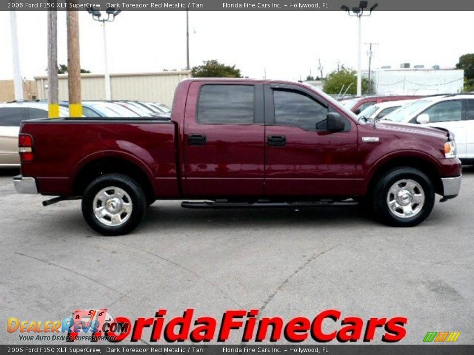 2006 Ford F150 XLT SuperCrew Dark Toreador Red Metallic / Tan Photo #4