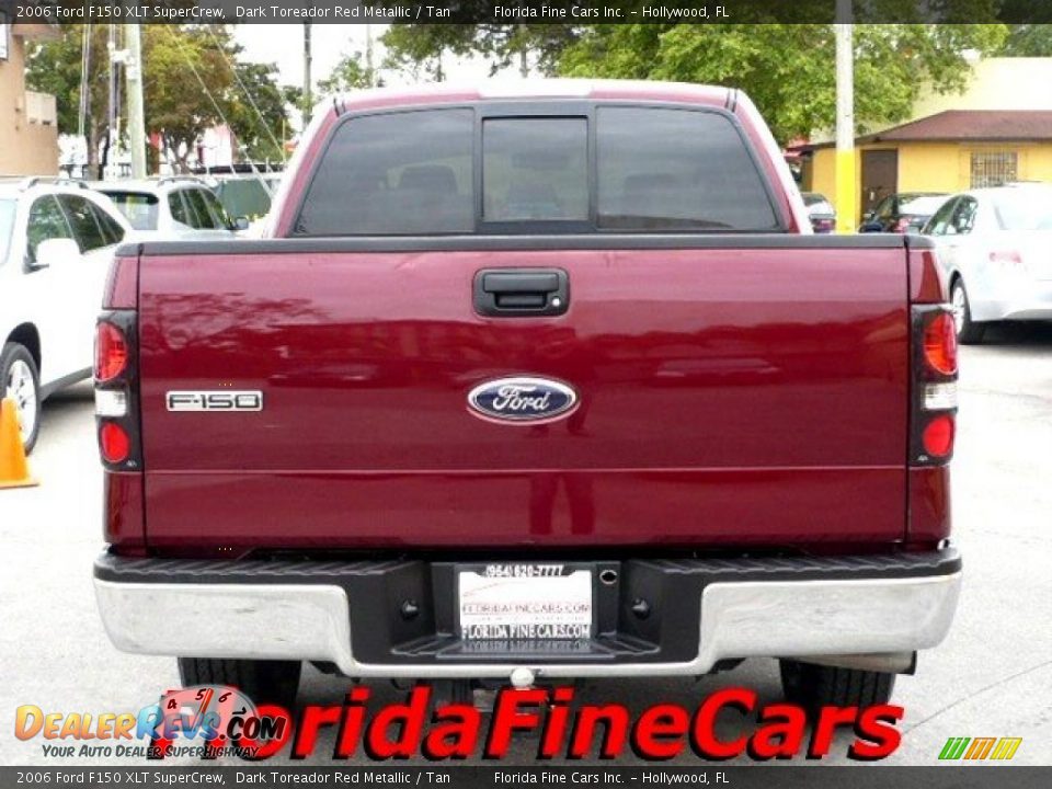 2006 Ford F150 XLT SuperCrew Dark Toreador Red Metallic / Tan Photo #6