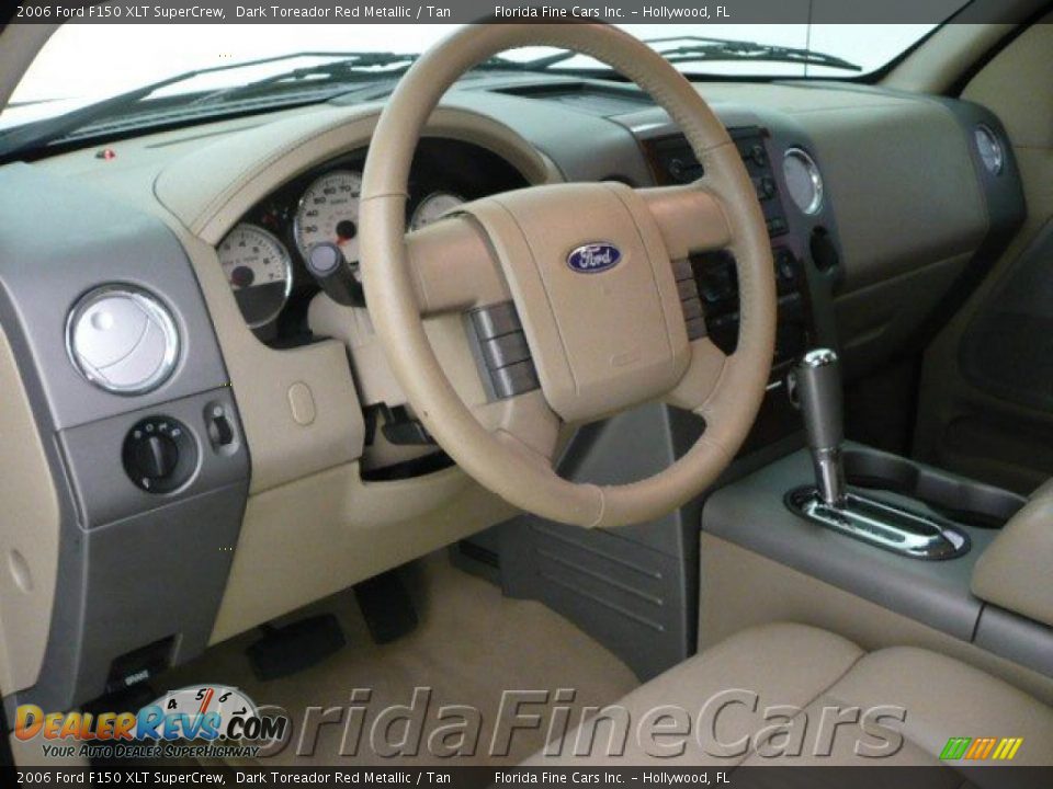 2006 Ford F150 XLT SuperCrew Dark Toreador Red Metallic / Tan Photo #9