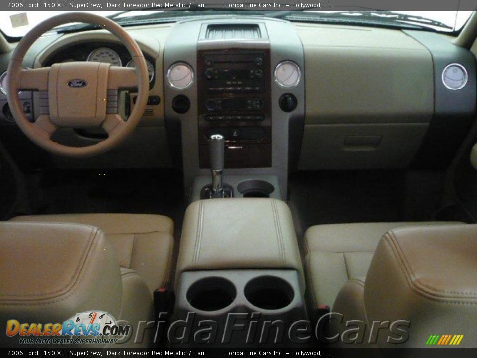 2006 Ford F150 XLT SuperCrew Dark Toreador Red Metallic / Tan Photo #12