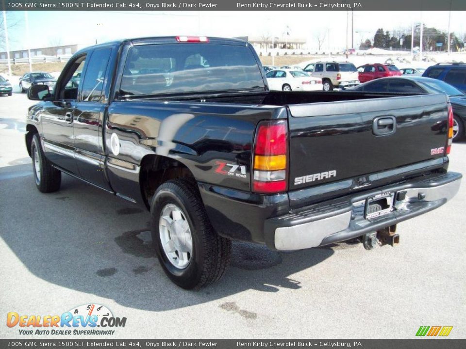 2005 GMC Sierra 1500 SLT Extended Cab 4x4 Onyx Black / Dark Pewter Photo #2