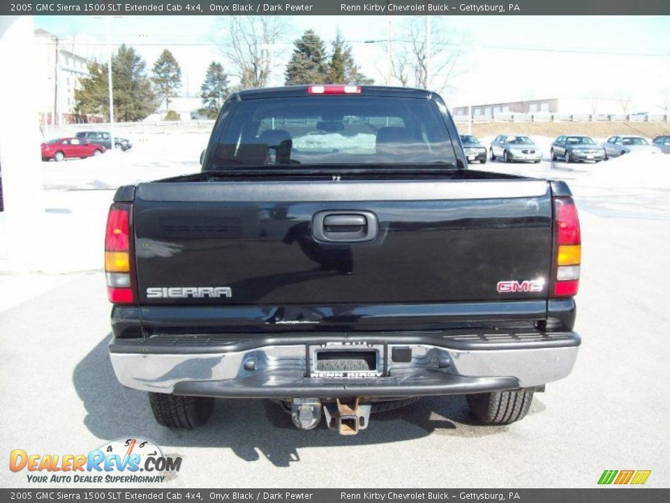 2005 GMC Sierra 1500 SLT Extended Cab 4x4 Onyx Black / Dark Pewter Photo #14