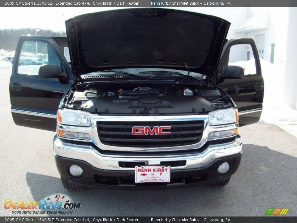 2005 GMC Sierra 1500 SLT Extended Cab 4x4 Onyx Black / Dark Pewter Photo #18