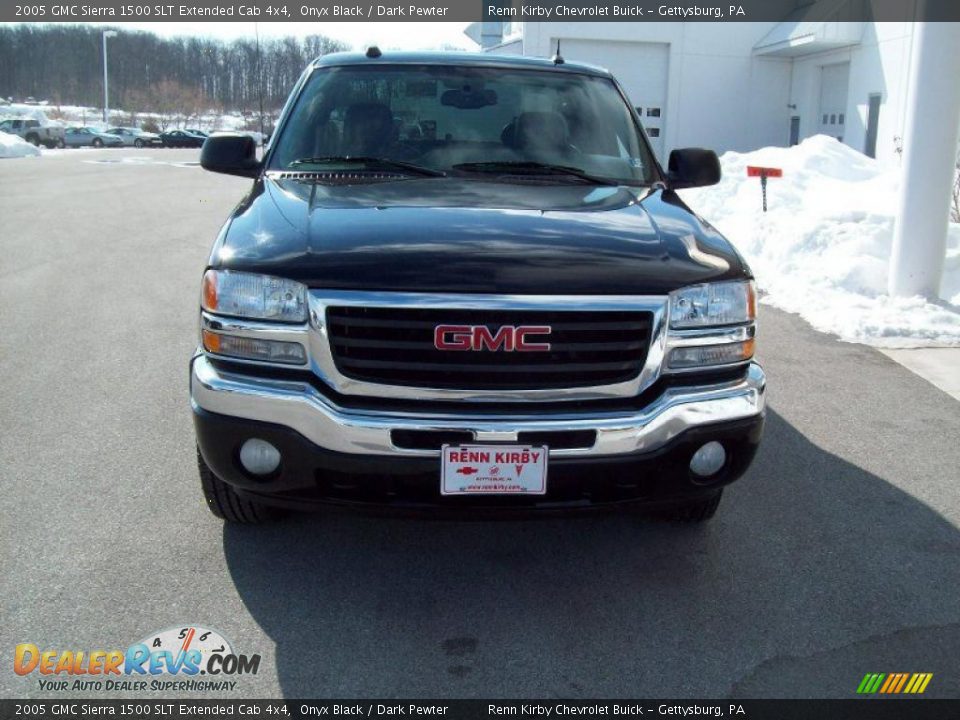 2005 GMC Sierra 1500 SLT Extended Cab 4x4 Onyx Black / Dark Pewter Photo #19