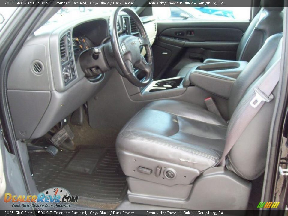 2005 GMC Sierra 1500 SLT Extended Cab 4x4 Onyx Black / Dark Pewter Photo #21