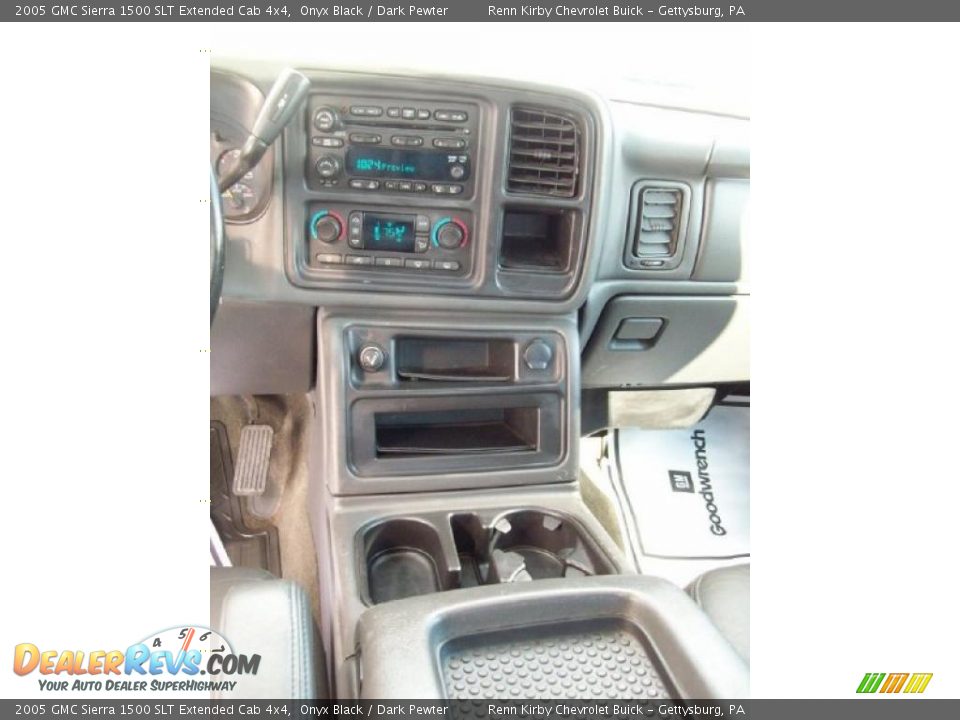 2005 GMC Sierra 1500 SLT Extended Cab 4x4 Onyx Black / Dark Pewter Photo #24