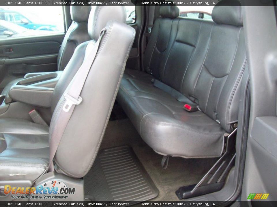 2005 GMC Sierra 1500 SLT Extended Cab 4x4 Onyx Black / Dark Pewter Photo #28