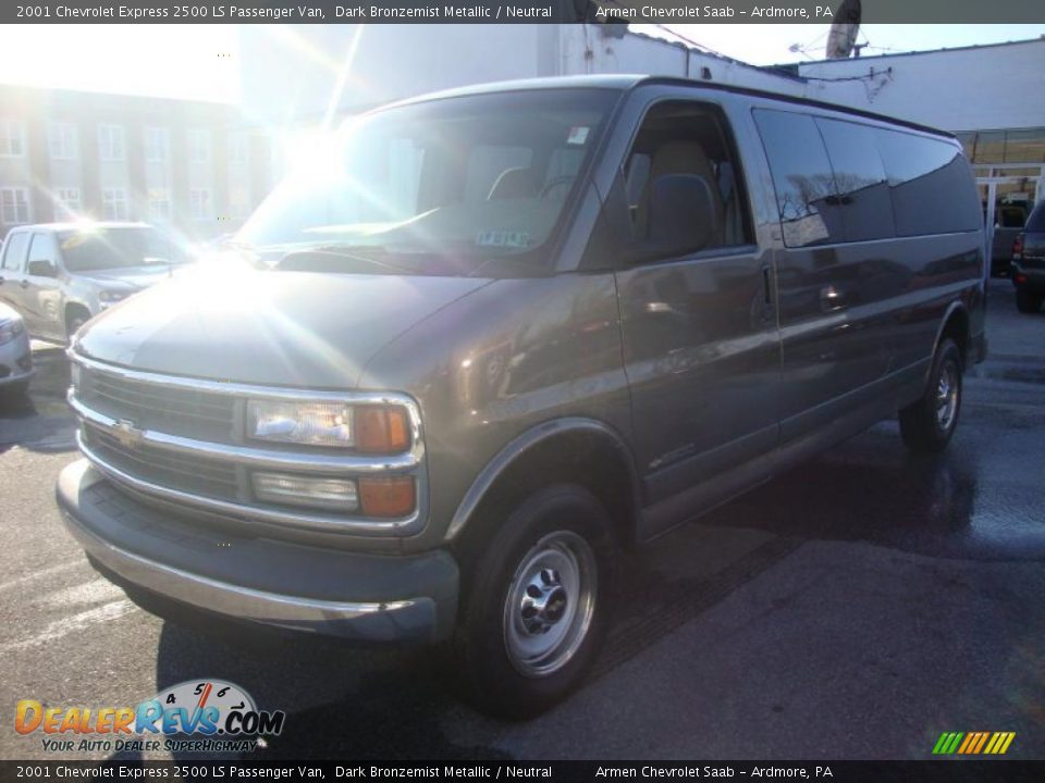 2001 Chevrolet Express 2500 LS Passenger Van Dark Bronzemist Metallic / Neutral Photo #1