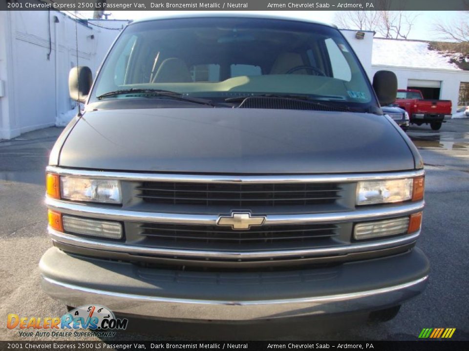 2001 Chevrolet Express 2500 LS Passenger Van Dark Bronzemist Metallic / Neutral Photo #3