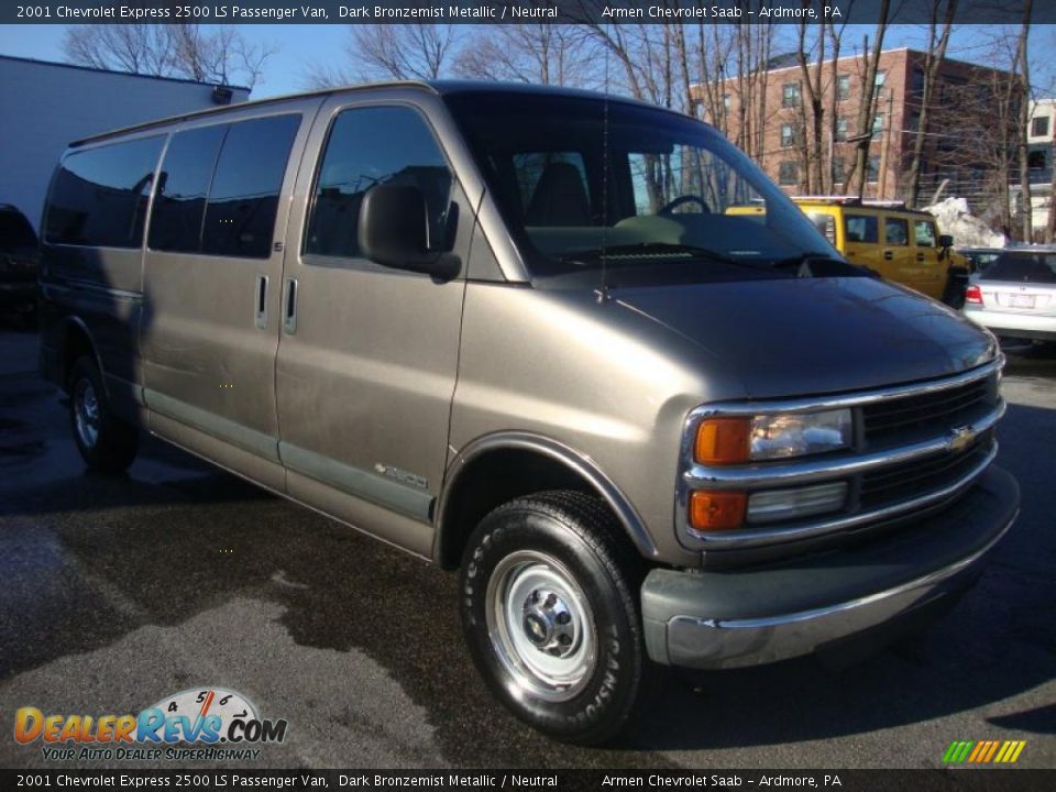 2001 Chevrolet Express 2500 LS Passenger Van Dark Bronzemist Metallic / Neutral Photo #4