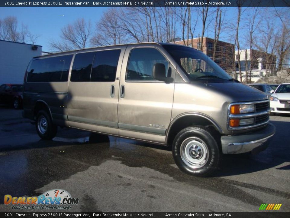 2001 Chevrolet Express 2500 LS Passenger Van Dark Bronzemist Metallic / Neutral Photo #5
