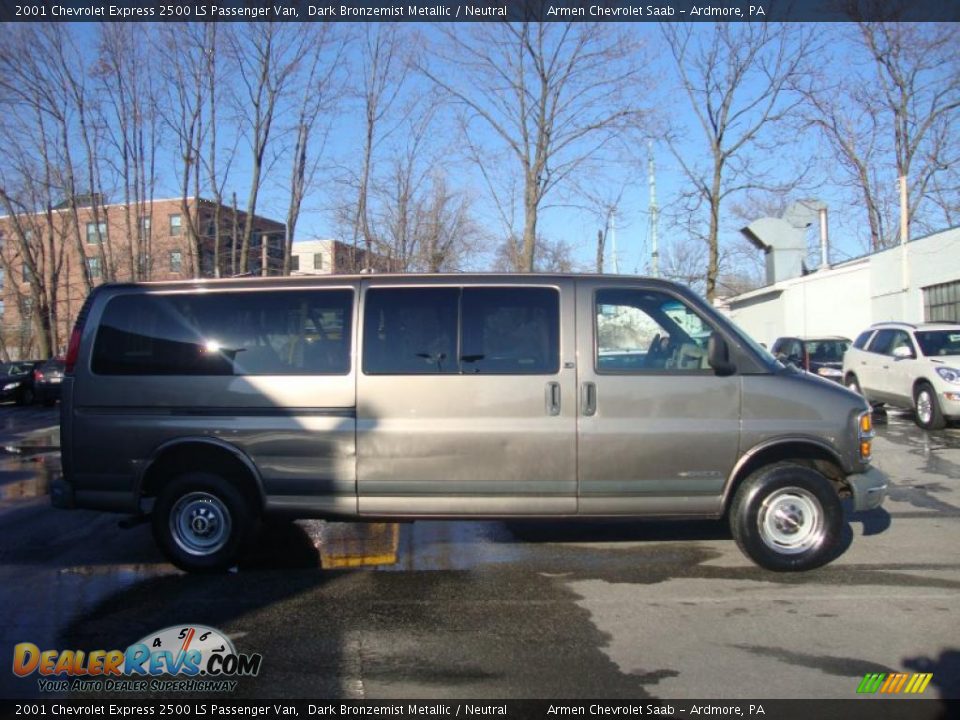 2001 Chevrolet Express 2500 LS Passenger Van Dark Bronzemist Metallic / Neutral Photo #6