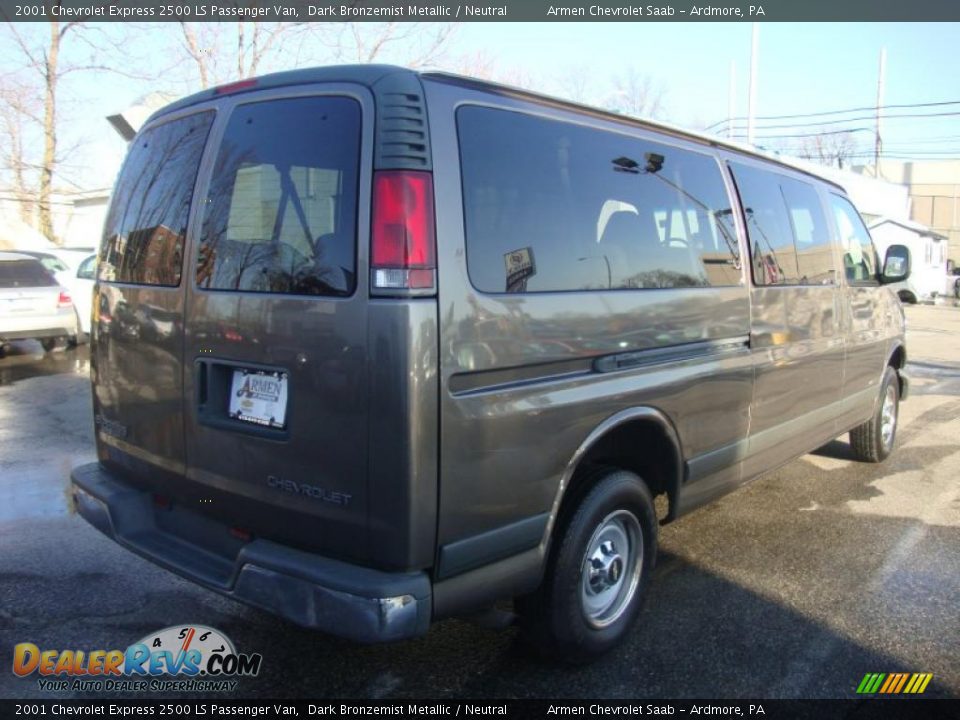 2001 Chevrolet Express 2500 LS Passenger Van Dark Bronzemist Metallic / Neutral Photo #7