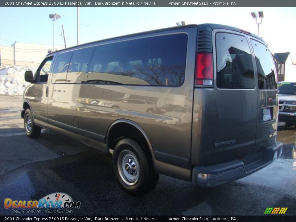 2001 Chevrolet Express 2500 LS Passenger Van Dark Bronzemist Metallic / Neutral Photo #9