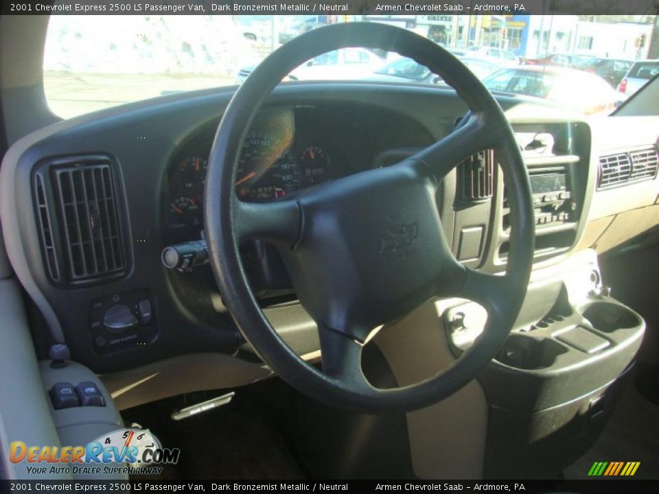 2001 Chevrolet Express 2500 LS Passenger Van Dark Bronzemist Metallic / Neutral Photo #11