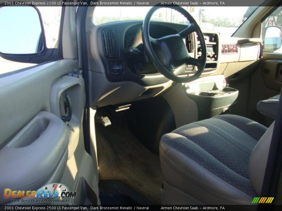 2001 Chevrolet Express 2500 LS Passenger Van Dark Bronzemist Metallic / Neutral Photo #12