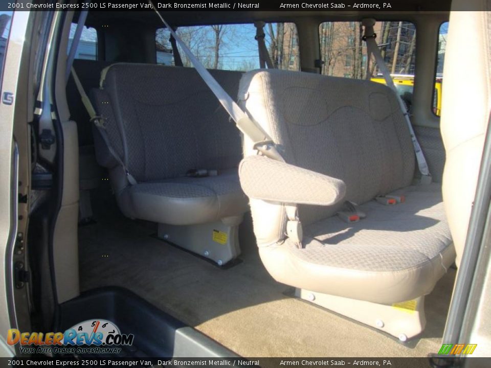 2001 Chevrolet Express 2500 LS Passenger Van Dark Bronzemist Metallic / Neutral Photo #19