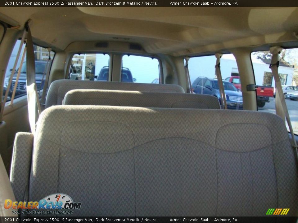 2001 Chevrolet Express 2500 LS Passenger Van Dark Bronzemist Metallic / Neutral Photo #22
