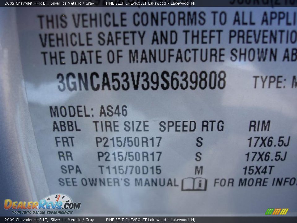 2009 Chevrolet HHR LT Silver Ice Metallic / Gray Photo #18