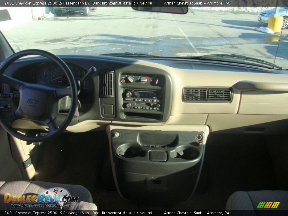 2001 Chevrolet Express 2500 LS Passenger Van Dark Bronzemist Metallic / Neutral Photo #34