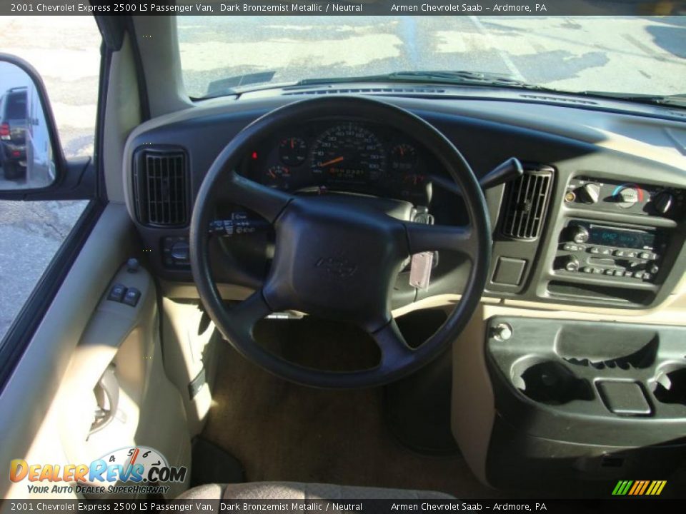 2001 Chevrolet Express 2500 LS Passenger Van Dark Bronzemist Metallic / Neutral Photo #35