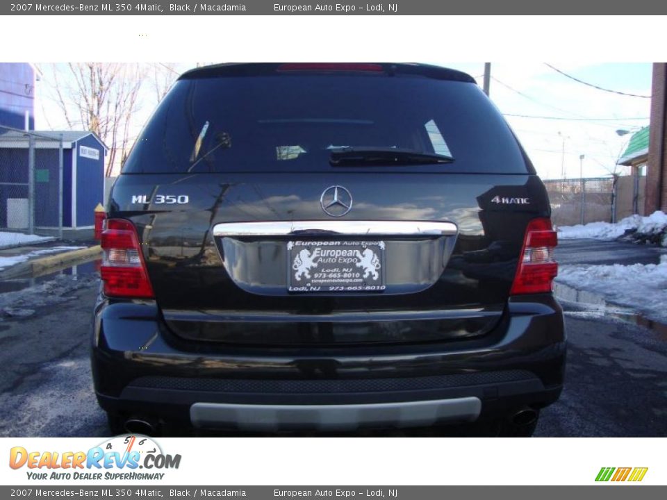 2007 Mercedes-Benz ML 350 4Matic Black / Macadamia Photo #14