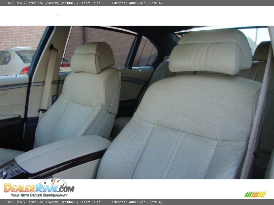 2007 BMW 7 Series 750Li Sedan Jet Black / Cream Beige Photo #8