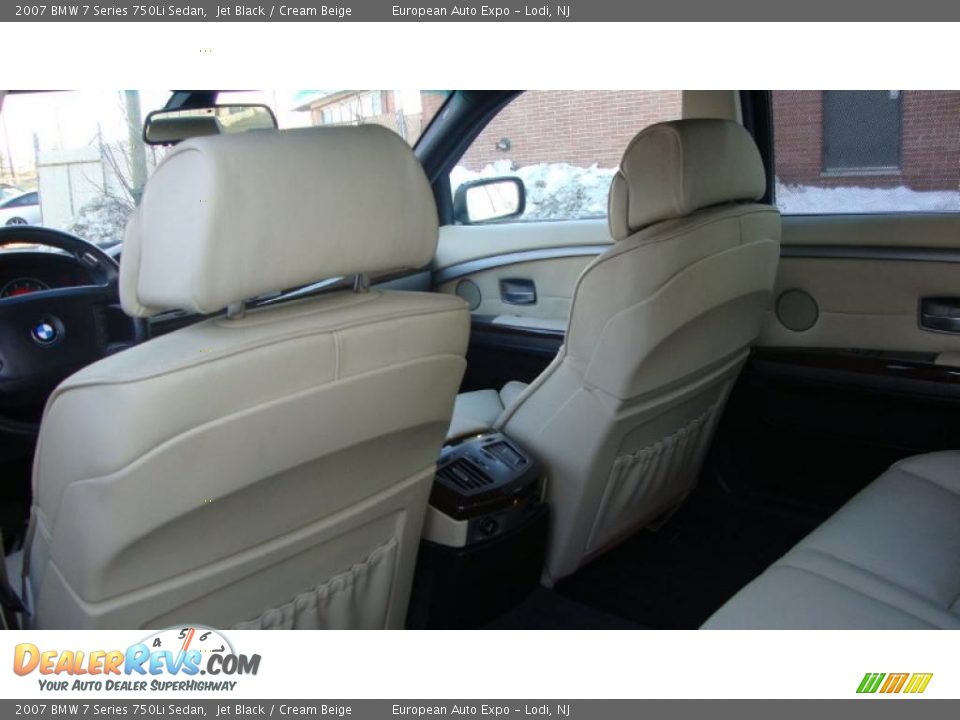 2007 BMW 7 Series 750Li Sedan Jet Black / Cream Beige Photo #9