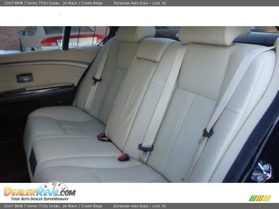 2007 BMW 7 Series 750Li Sedan Jet Black / Cream Beige Photo #10