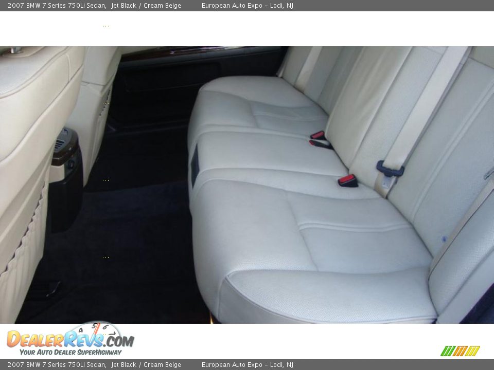 2007 BMW 7 Series 750Li Sedan Jet Black / Cream Beige Photo #11