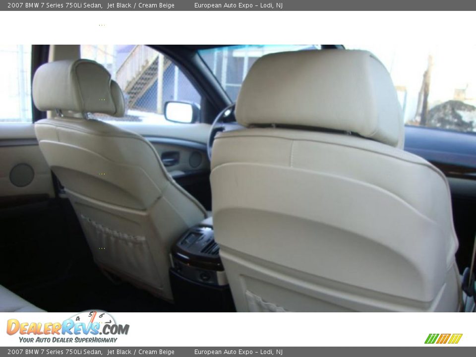 2007 BMW 7 Series 750Li Sedan Jet Black / Cream Beige Photo #12