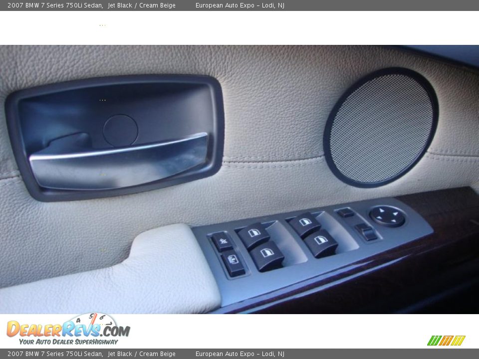 2007 BMW 7 Series 750Li Sedan Jet Black / Cream Beige Photo #17