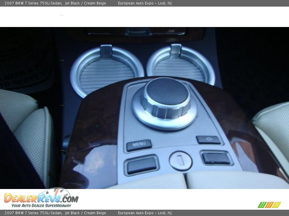 2007 BMW 7 Series 750Li Sedan Jet Black / Cream Beige Photo #18