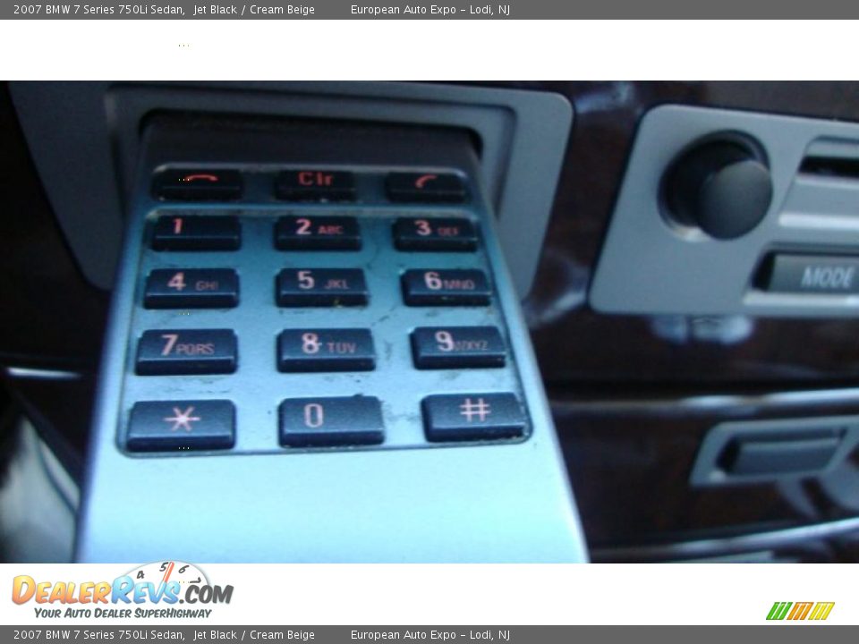 2007 BMW 7 Series 750Li Sedan Jet Black / Cream Beige Photo #20