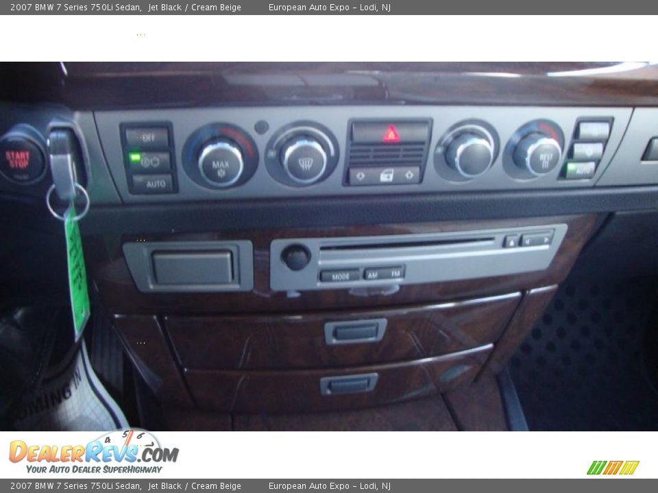 2007 BMW 7 Series 750Li Sedan Jet Black / Cream Beige Photo #21