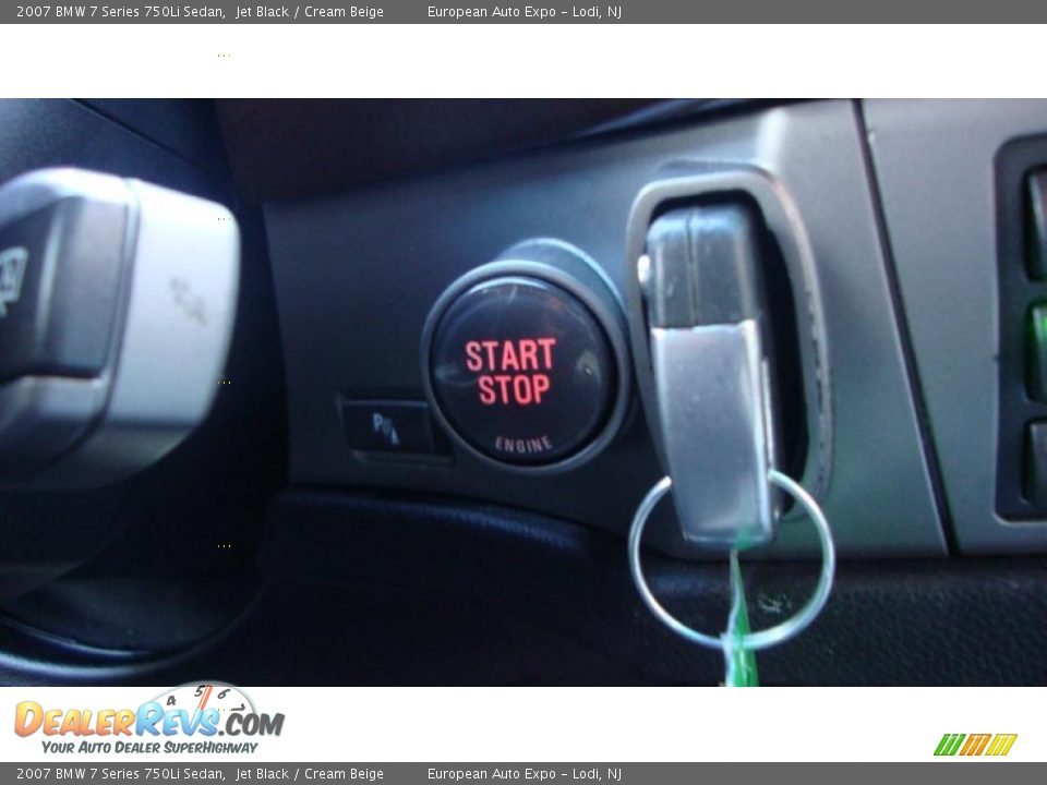 2007 BMW 7 Series 750Li Sedan Jet Black / Cream Beige Photo #26
